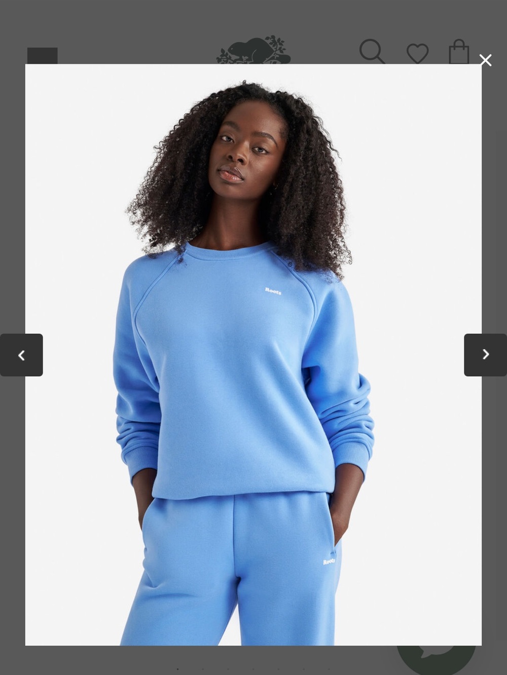 Roots Womens Cloud fleece Crewneck Sweatshirt